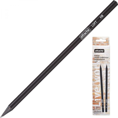 Круглый деревянный чернографитный карандаш Attache LOFT 919792