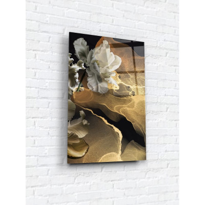 Картина на стекле ARTABOSKO белые ирисы 3 WBR-01-431-04
