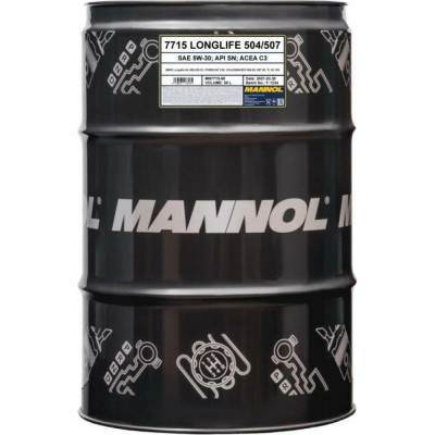 Синтетическое моторное масло MANNOL LONGLIFE 504/507 5W-30 7003