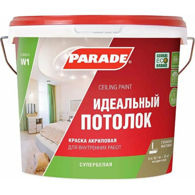 Акриловая краска PARADE W1 Идеальный потолок 90002002305