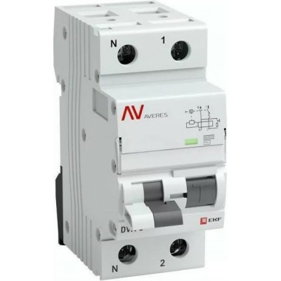Дифференциальный автомат EKF AVERES DVA-6 rcbo6-1pn-20B-30-ac-av