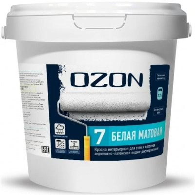 Акрилатно-латексная краска OZON 7 ВД-АК 233А ВД-АК-233А-3,9