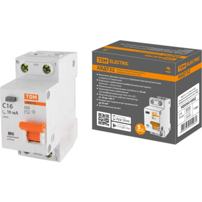 Автоматический выключатель дифференциального тока TDM SQ0202-0502