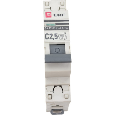 Автоматический выключатель EKF PROxima ВА 47-63 mcb4763-1-2.5C-pro