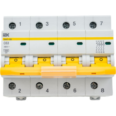 Автоматический выключатель IEK ВА 47-100 MVA40-4-063-C