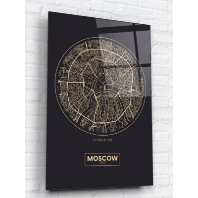 Картина на стекле ARTABOSKO Карта Москвы WBR-07-265-04