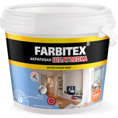 Акриловая шпатлевка для внутренних работ Farbitex 4300001566