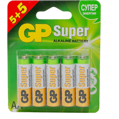 Алкалиновые батарейки GP Super Alkaline 15A5/5-2CR10
