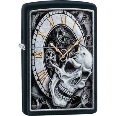 Зажигалка Zippo Skull Clock 29854
