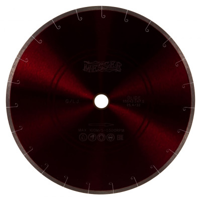 Алмазный диск по граниту MESSER 350D-2.2T-7.5W-32\25.4 01-24-350