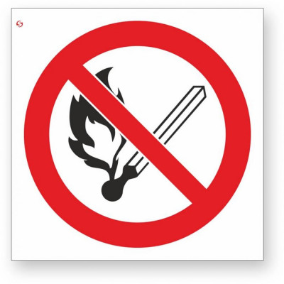 Знак Стандарт Знак Запрещается пользоваться открытым огнем и курить 00-00023652