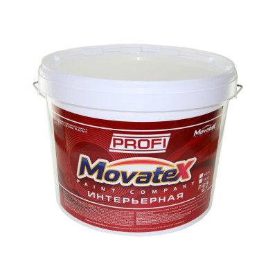Интерьерная моющаяся водоэмульсионная краска Movatex PROFI Т04684