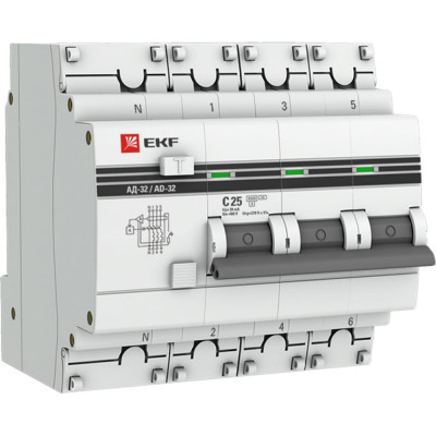 Дифференциальный автомат EKF PROxima АД-32 DA32-25-30-4P-pro
