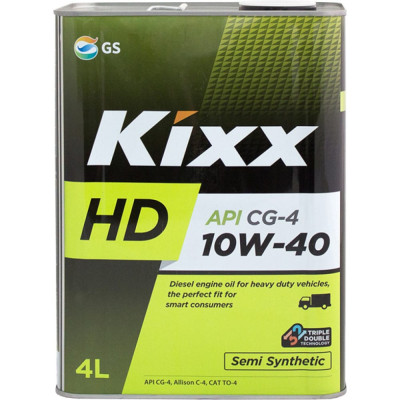 Полусинтетическое моторное масло для дизельных двигателей KIXX HD 10w-40 API CG-4 L525544TE1