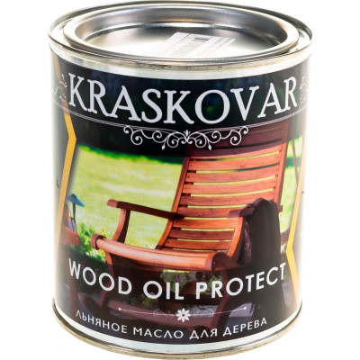 Льняное масло для дерева Kraskovar Wood Oil Protect 1245