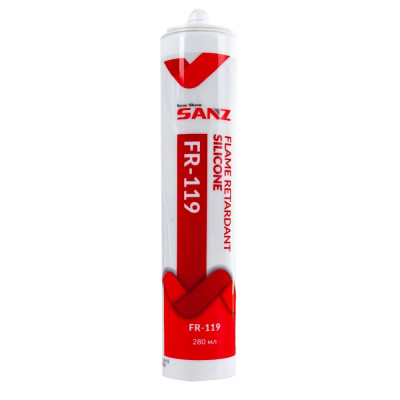 Огнестойкий силиконовый герметик SANZ FR-119 119-7448-W