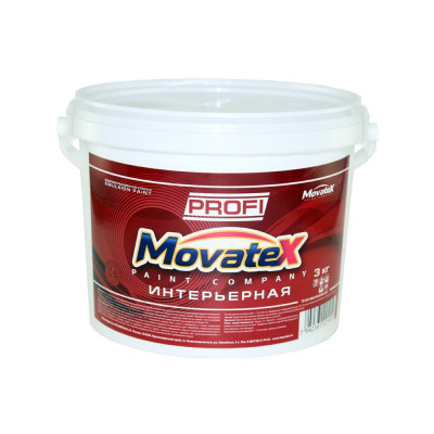 Интерьерная моющаяся водоэмульсионная краска Movatex PROFI Т04681