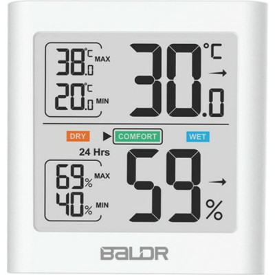 Цифровой термогигрометр BALDR B0135TH-WHITE