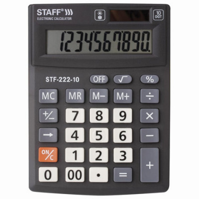 Настольный компактный калькулятор Staff PLUS STF-222 250419