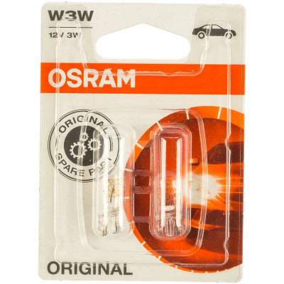 Автолампа Osram W3W W2.1*9.5d 12V /1/10 O-2821-2бл