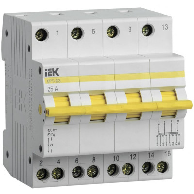 Трехпозиционный выключатель-разъединитель IEK ВРТ-63 MPR10-4-025