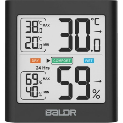 Цифровой термогигрометр BALDR B0135TH-BLACK