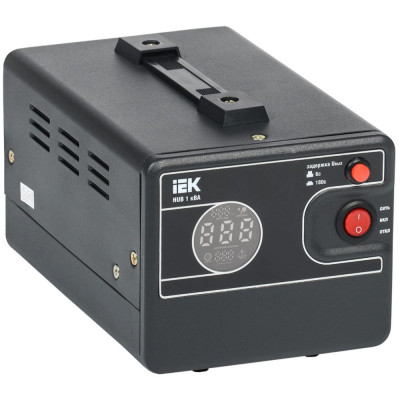 Переносной однофазный стабилизатор напряжения IEK HUB IVS21-1-001-13