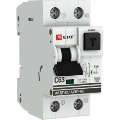 Дифференциальный автоматический выключатель EKF АВДТ-63 DA63-32-30e