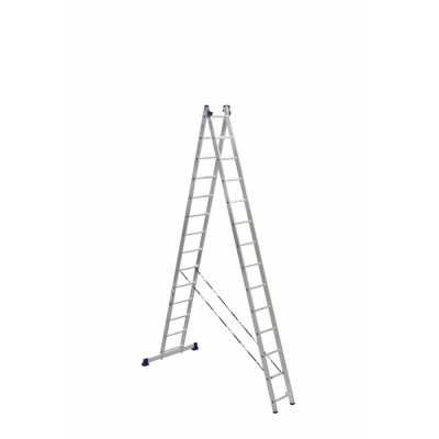 Двухсекционная универсальная алюминиевая двухсекционная лестница Алюмет H2 5214