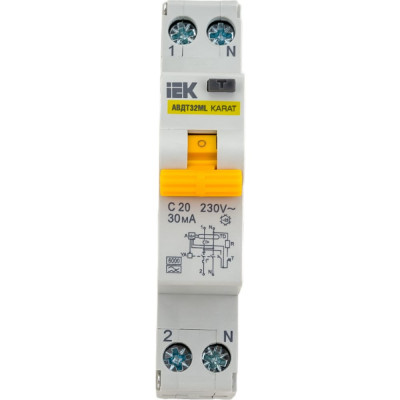 Автоматический выключатель дифференциального тока IEK АВДТ32ML KARAT MVD12-1-020-C-030-A