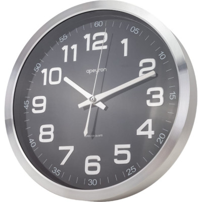 Круглые настенные бесшумные часы Apeyron 3d, металл, ø30,4 см с плавным ходом, батарейка 1АА ML2207-192-1