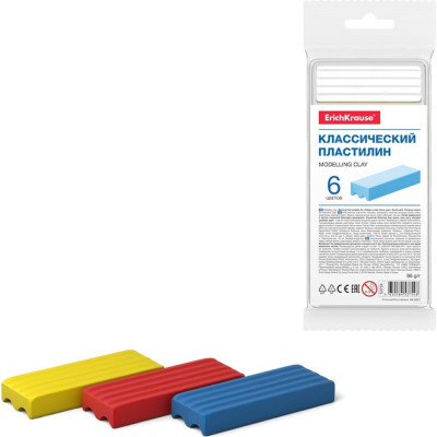 Классический пластилин ErichKrause Basic light pack 53754