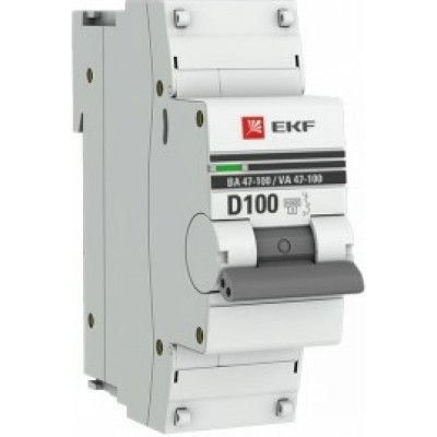 Автоматический выключатель EKF ВА 47-100 PROxima mcb47100-1-100D-pro