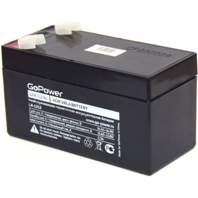 Свинцово-кислотный аккумулятор GoPower LA-1212 00-00015319