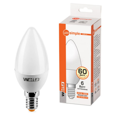Светодиодная лампа Wolta LED 25YC6E14-S