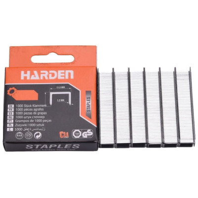 Оцинкованные скобы для степлера Harden тип 140, 1.2x10x11.3 мм, 1000 шт 620829