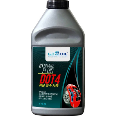 Тормозная жидкость GT OIL Brake Fluid DOT 4 8809059410219
