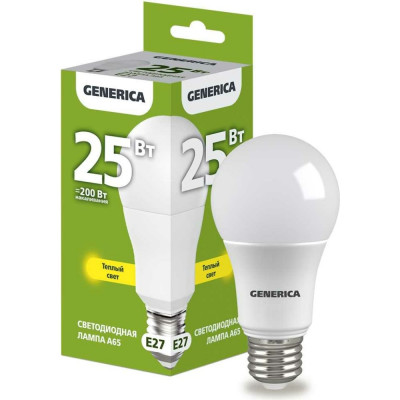 Светодиодная лампа GENERICA LL-A65-25-230-30-E27-G