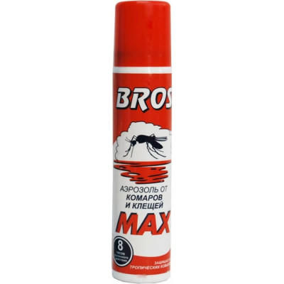 Аэрозоль от комаров и клещей BROS MAX 706894