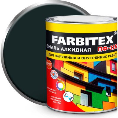 Алкидная эмаль Farbitex ПФ-115 4300006034