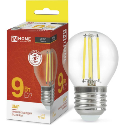 Светодиодная лампа IN HOME LED-ШАР-deco 4690612026268