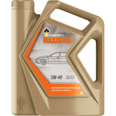 Полусинтетическое моторное масло Роснефть Maximum 5W-40 API SG/CD 40816750