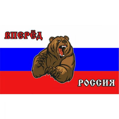 Прямоугольный флаг SKYWAY Вперед Россия Медведь S09202013