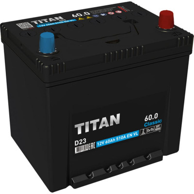 Аккумулятор TITAN CLASSIC 60.0 asia VL 4607008889932