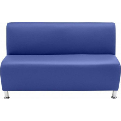 Двухместная секция дивана Мягкий Офис синяя КЛ601СН
