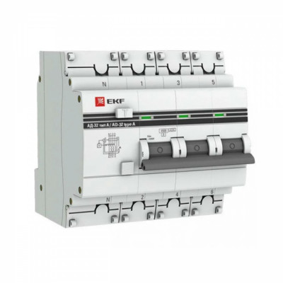 Дифференциальный автомат EKF PROxima АД-32 DA32-25-10-4P-a-pro
