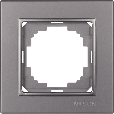 Одноместная рамка Nilson Alegra metallic 25160091