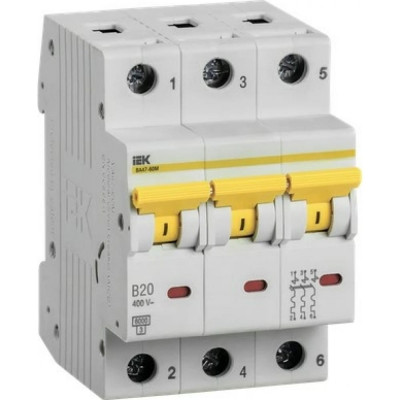 Автоматический выключатель IEK ВА47-60M MVA31-3-020-B
