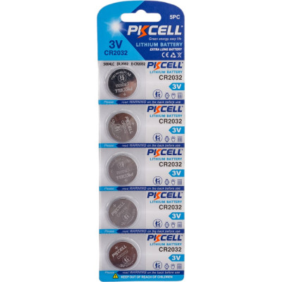 Литиевый элемент питания PKCell CR2032-5B