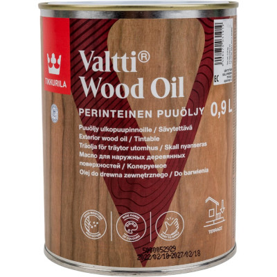 Органоразбавляемое масло для древесины для наружных работ Tikkurila VALTTI PUUOLJY 25700700110